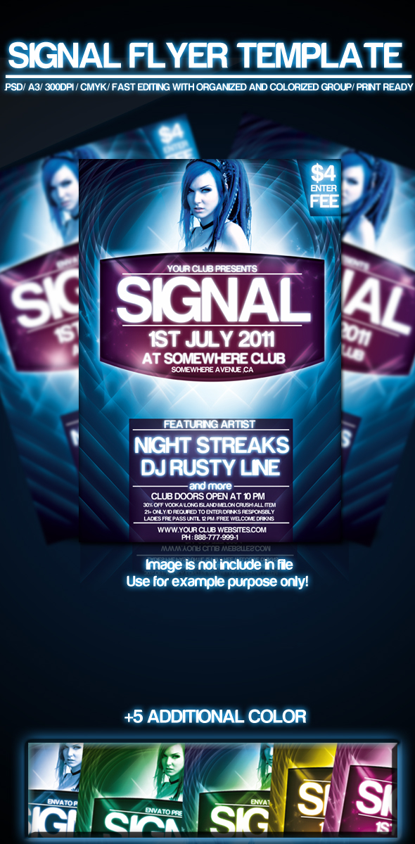 Signal Party Flyer Template