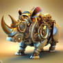 Steampunk rhinoceros