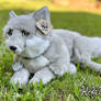 WWF Large Silver Gray Fox Plush 20in