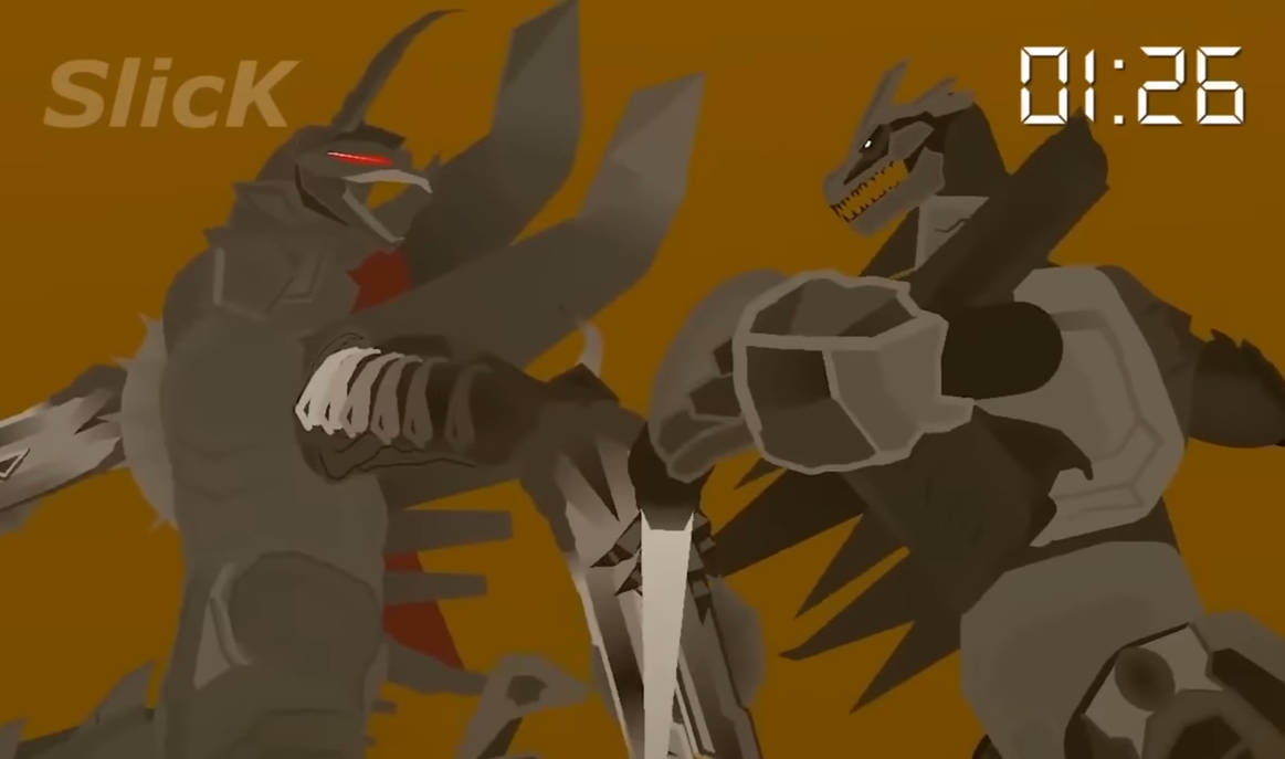 Gigan slick fight Mecha Dagon by godzilladc2 on DeviantArt