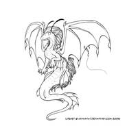 Water Dragon Lineart