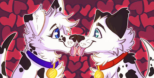 Puppy and Spot Valentine's Day Icons