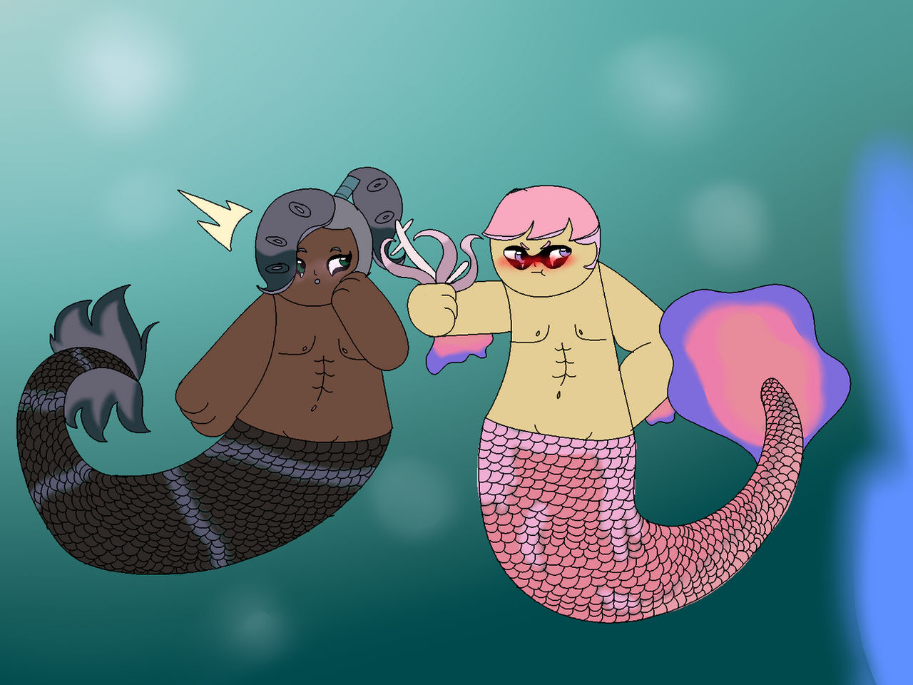 Mermen Batman Deviantart Mermen by KenzielovesOwO on DeviantArt