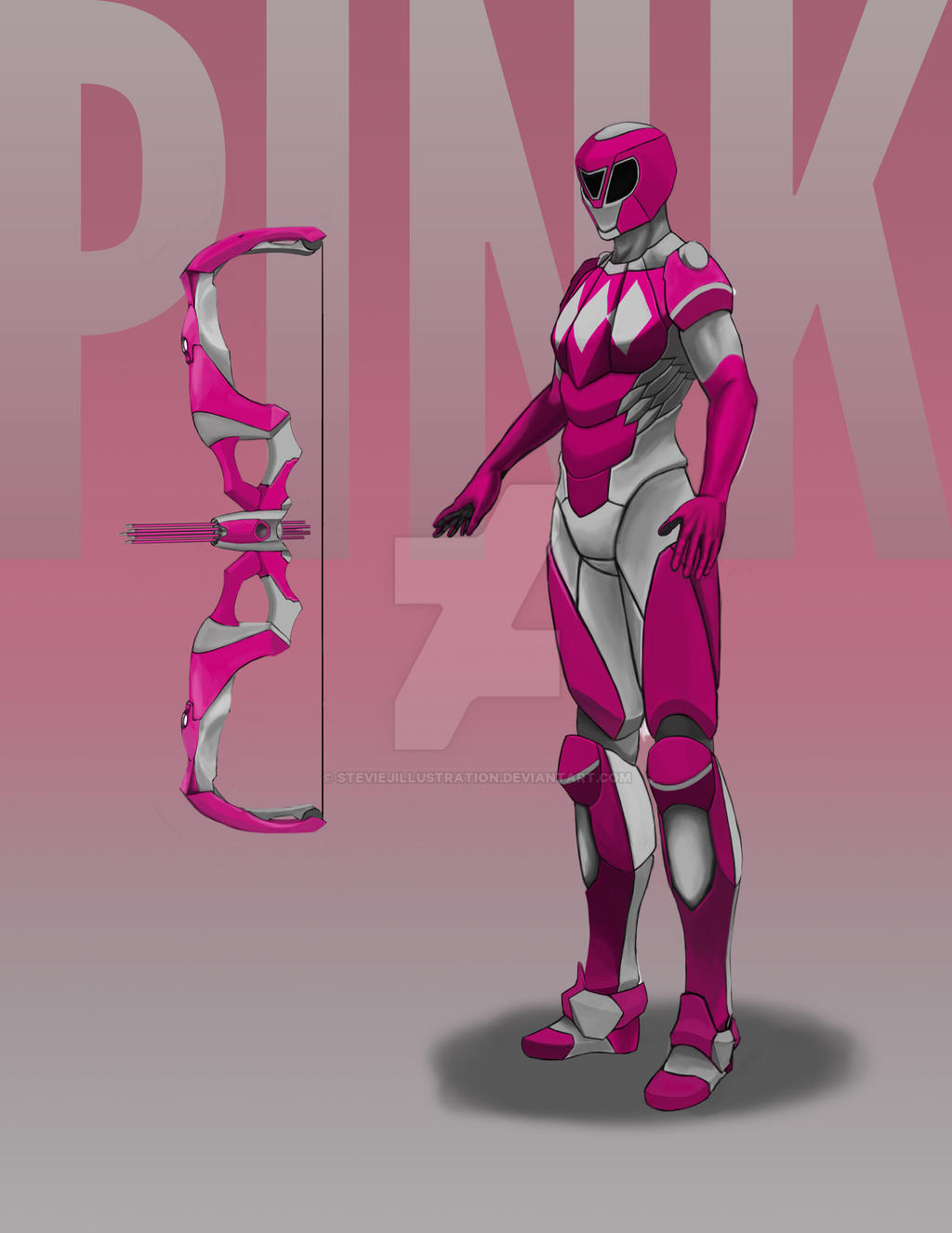 Pink Ranger 2 by StevieJIllustration on DeviantArt