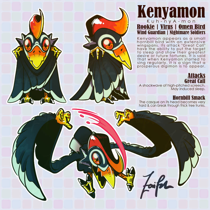 Digifake 01: Kenyamon by ZarifahArt on DeviantArt