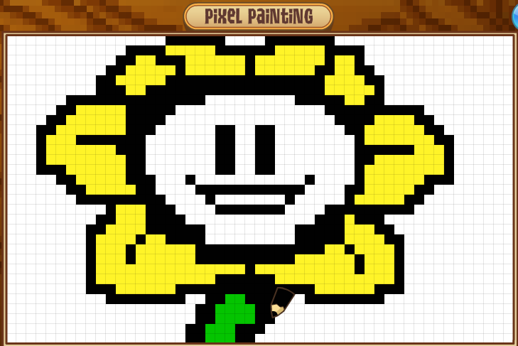 Flowey Pixel Art With Grid By Cosnzaid36 On Deviantart