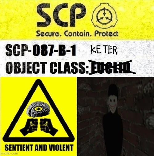 SCP 087 B 1 Label by Cowfarmer0090 on DeviantArt