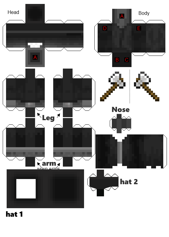 Minecraft Skeleton Pattern Printable Minecraft Papercraft Mutant Skeleton