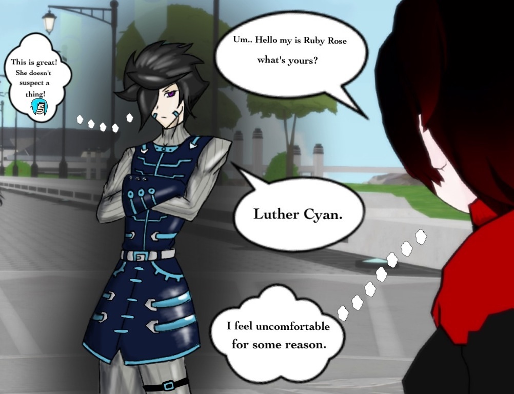 RWBY OC Luther Cyan A.K.A. Sai Crescent!