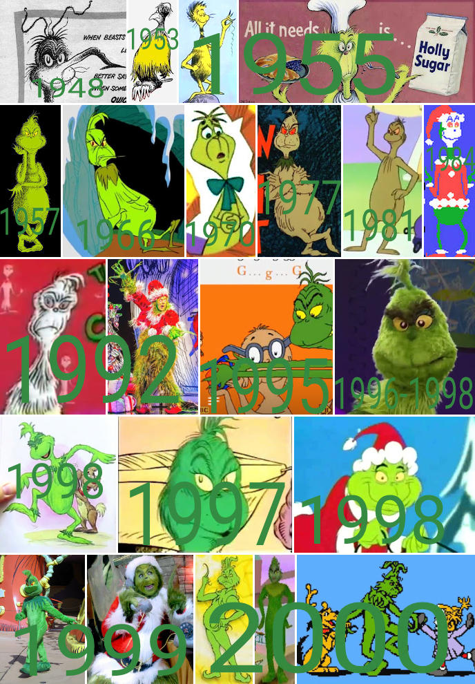 Elin Rinch The Grinch Evolution Part 1 (1948-2000) by oscartgrouchfdsui on DeviantArt