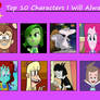 Here's My Top 10 Characters I Will Always Love