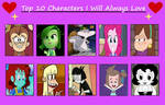 Here's My Top 10 Characters I Will Always Love by oscartgrouchfdsui