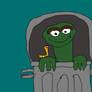 Here's my Drawing of Oscar The Grouch and Slimey