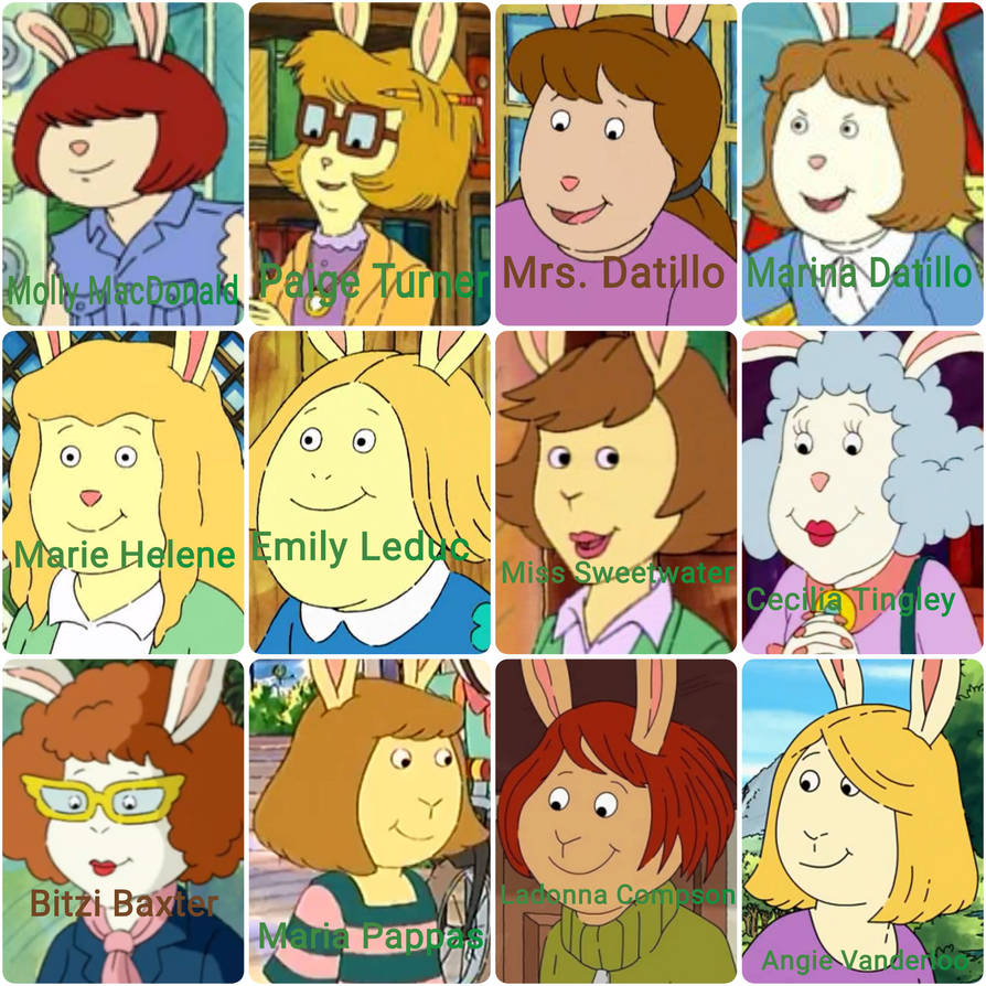 Shemar's 12 Favorite Female Rabbits from Arthur. by oscartgrouchfdsui ...