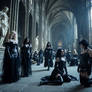GROK image: Goth Dominatrices in Femdom Cathedral