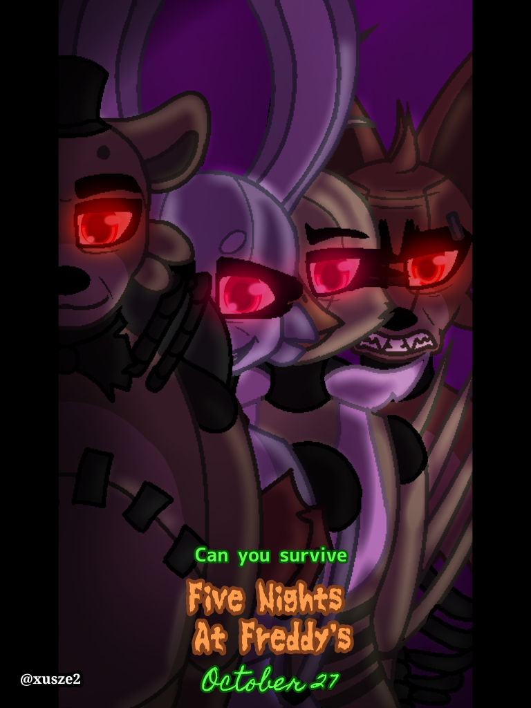 Can you survive Five nights at Freddy's (FNAF MOVIE POSTER Redraw Collab by  me and DeptheDep) : r/fivenightsatfreddys