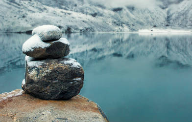 Stones At Gokyo Lake