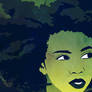 Green Afro lady