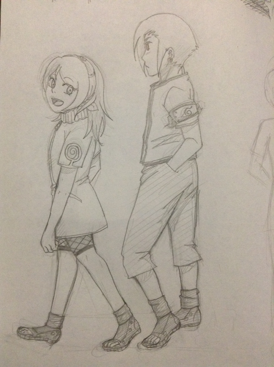 Kasumi and Satoshi walk