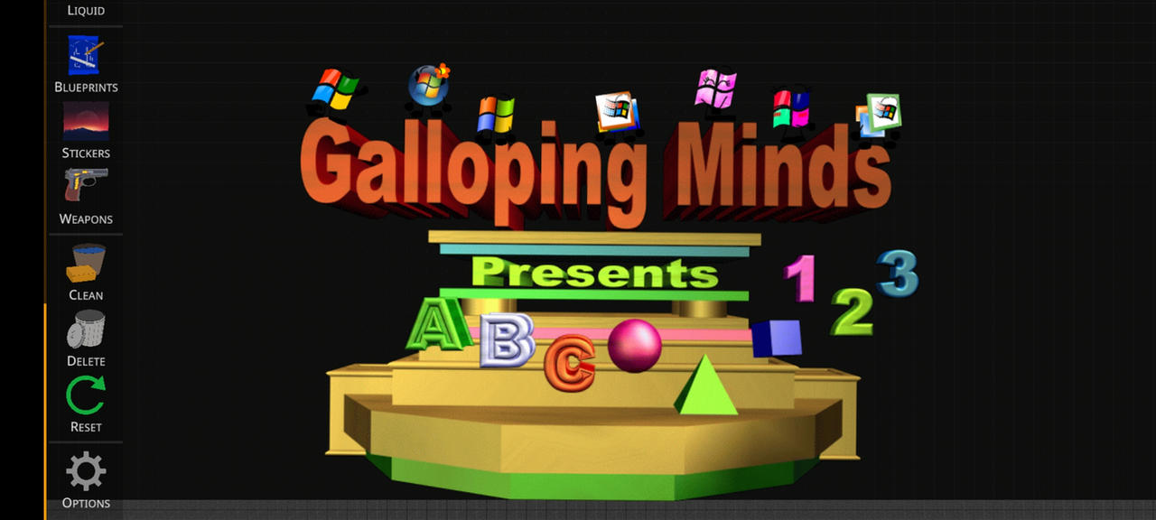 The Windows Are On Top Of The Galloping Minds Logo