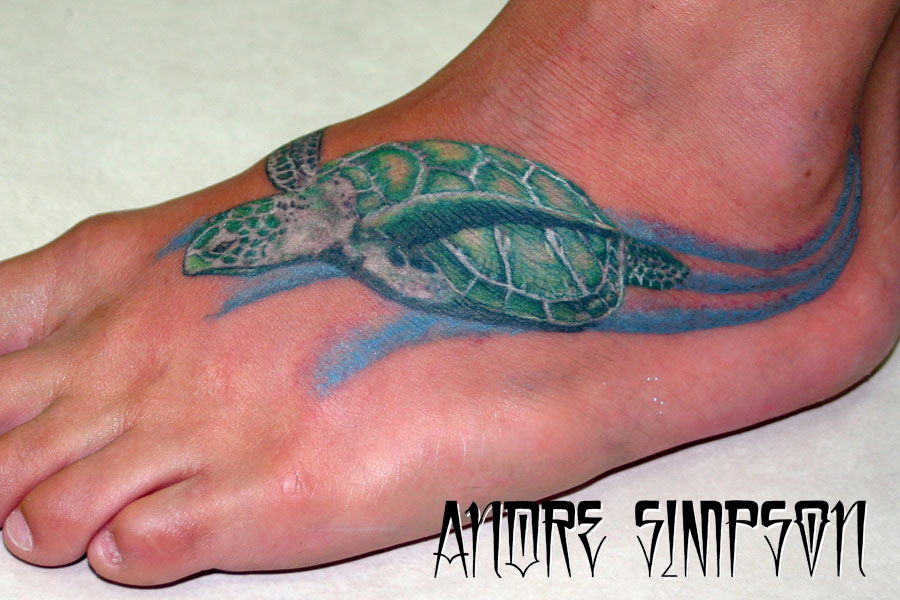 Sea turtle tattoo