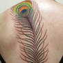 Peacock feather tattoo