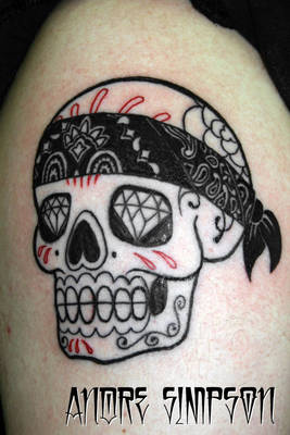 Mexican sugar skull tattoo 1