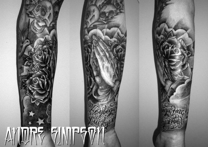 Praying hands and roses by ERASOTRON on DeviantArt