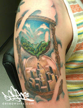 hour glass tattoo