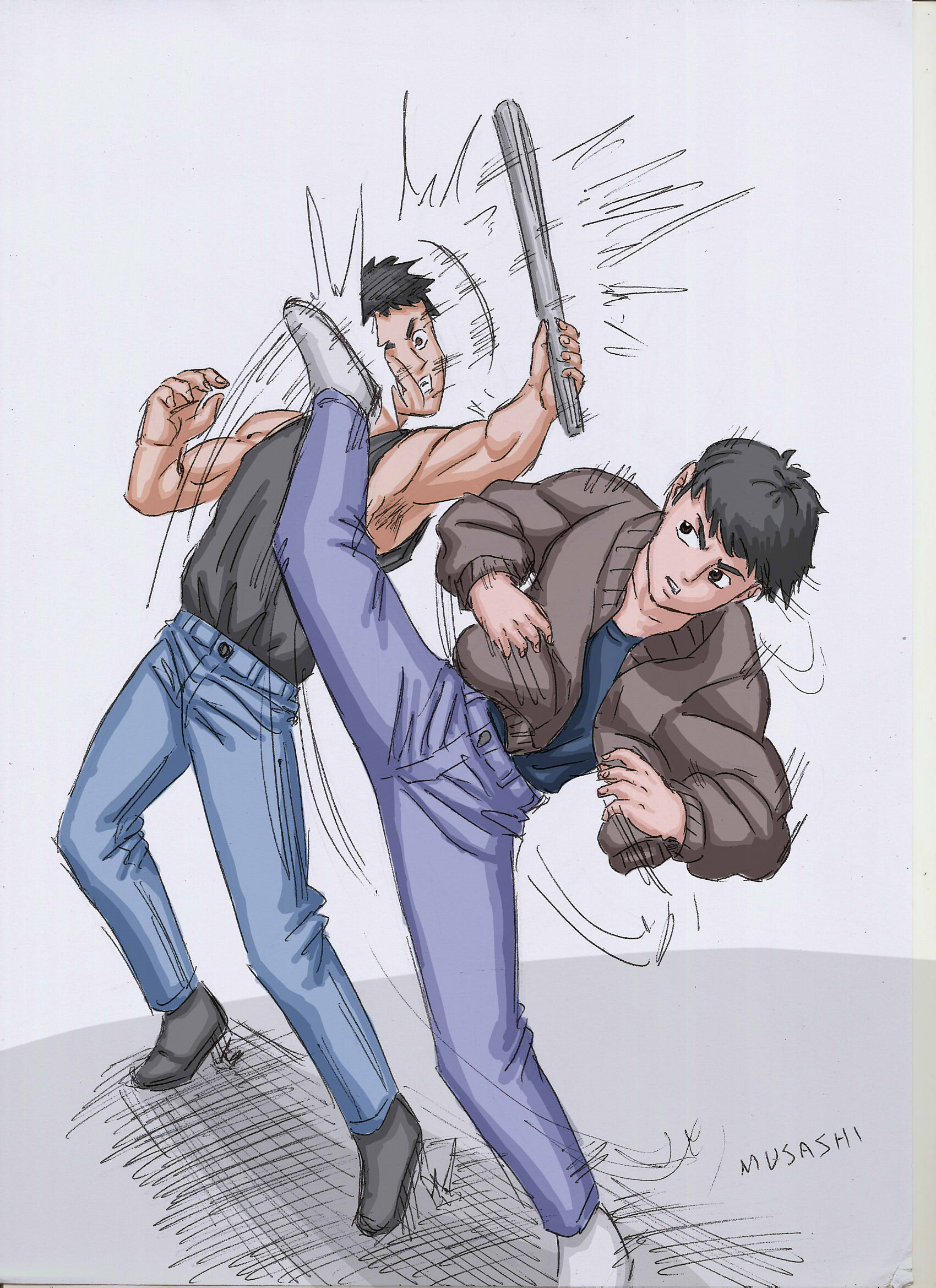 Deviantart Quick Kick Reverse Kick by musashikami on DeviantArt