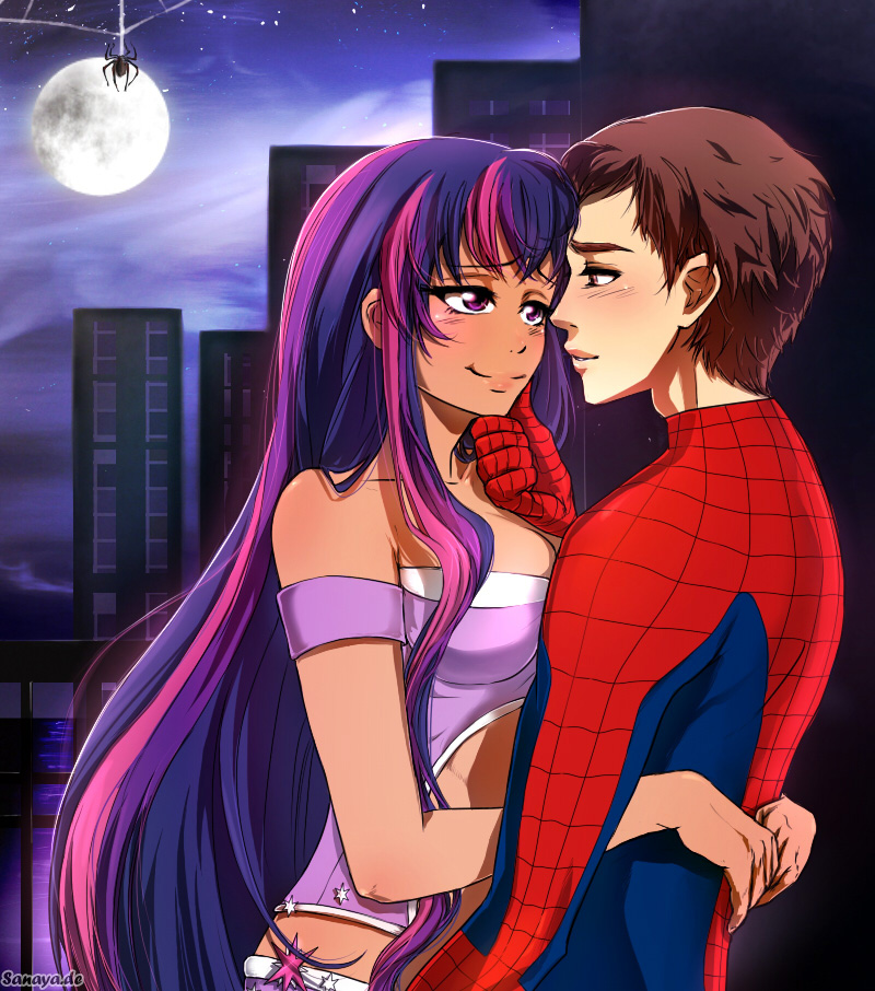 Fanart COM twilight sparkle and spiderman