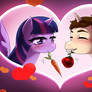 Fanart valentines day twilight and peter in love