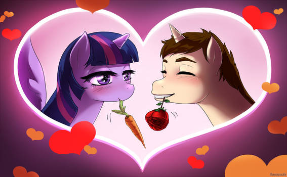 Fanart valentines day twilight and peter in love