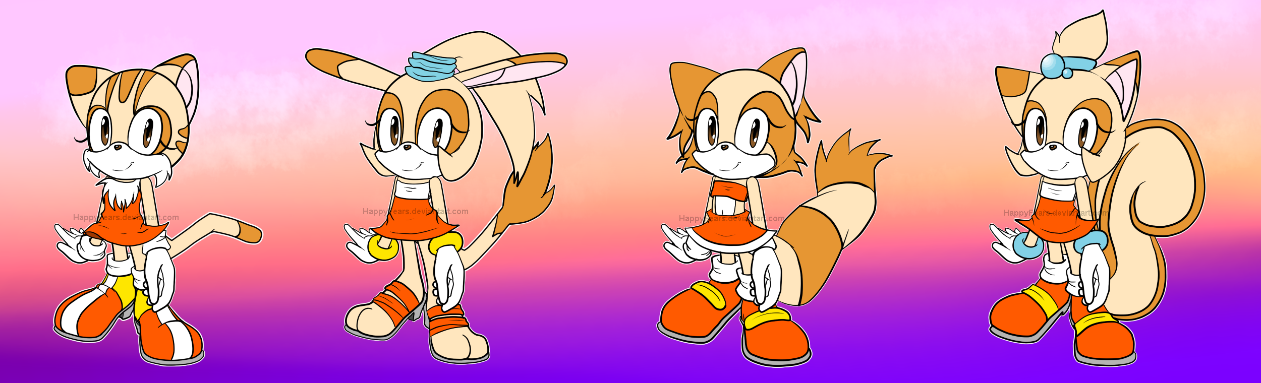 Cream the Rabbit (early design) COLORED