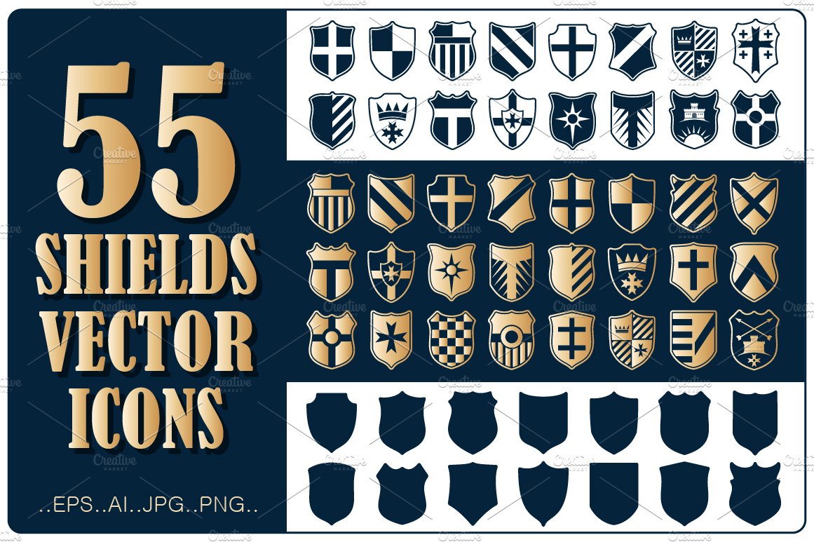 Shields Icons Vector Collection by nenaxotatucon on DeviantArt