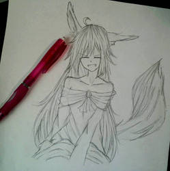 (sketch) Fox Girl