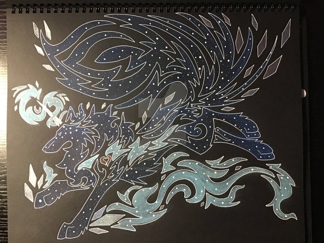 Blue Ice Wolf by LokiWolfShadow4 on DeviantArt