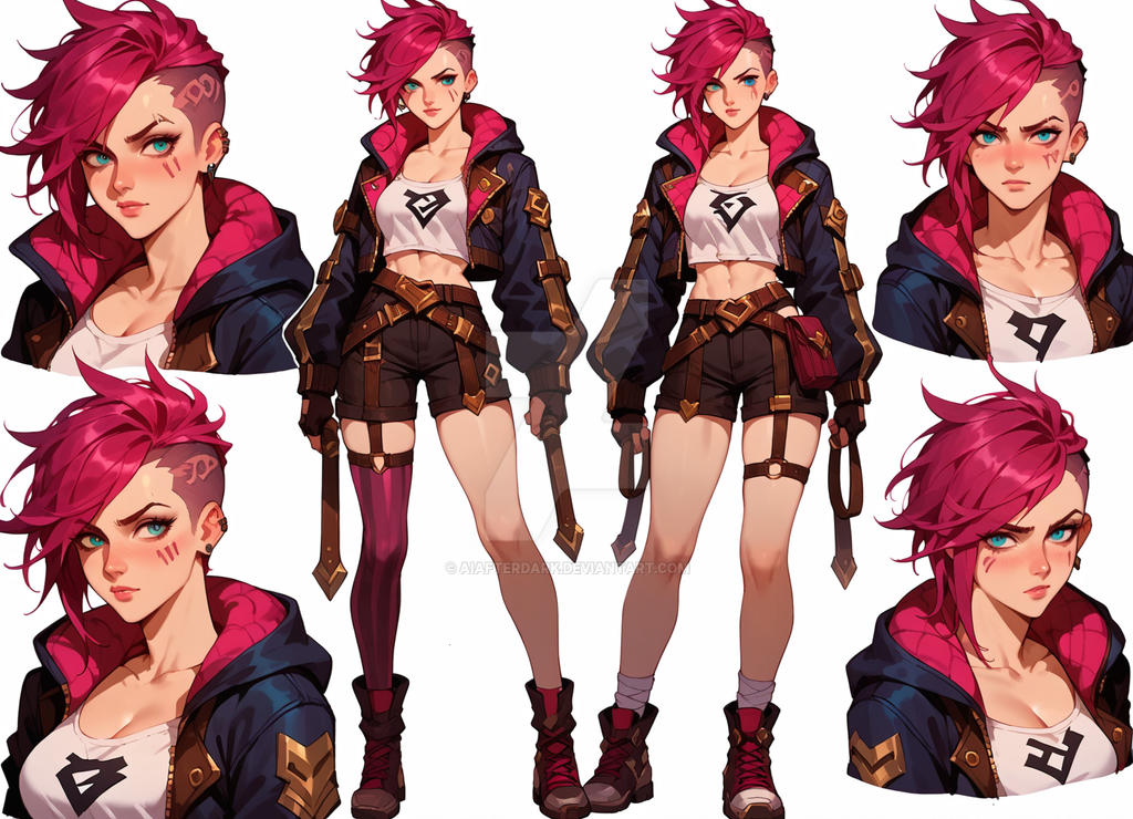 Kid Vi Reference Vi in Character Sheet by AIAfterDark on DeviantArt