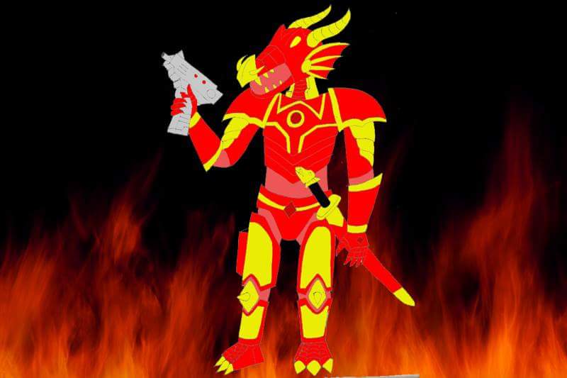 Red Fire Dragon Armor 2