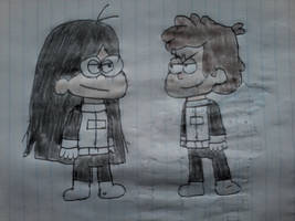 Dipper and Candy in basic training clothes