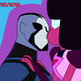 Rook and Garnet kissing