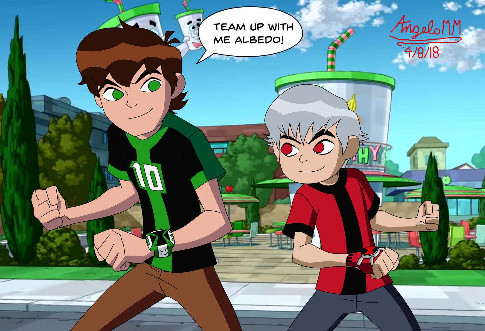 Ben and Albedo teaming up by AngeloCN on DeviantArt