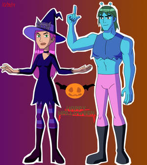 Witch Gwen and Radicles Kevin (Gwevin Halloween)