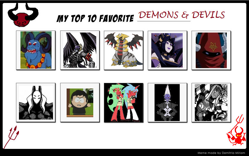 My Top 10 Favourite Demons by ajpokeman on DeviantArt