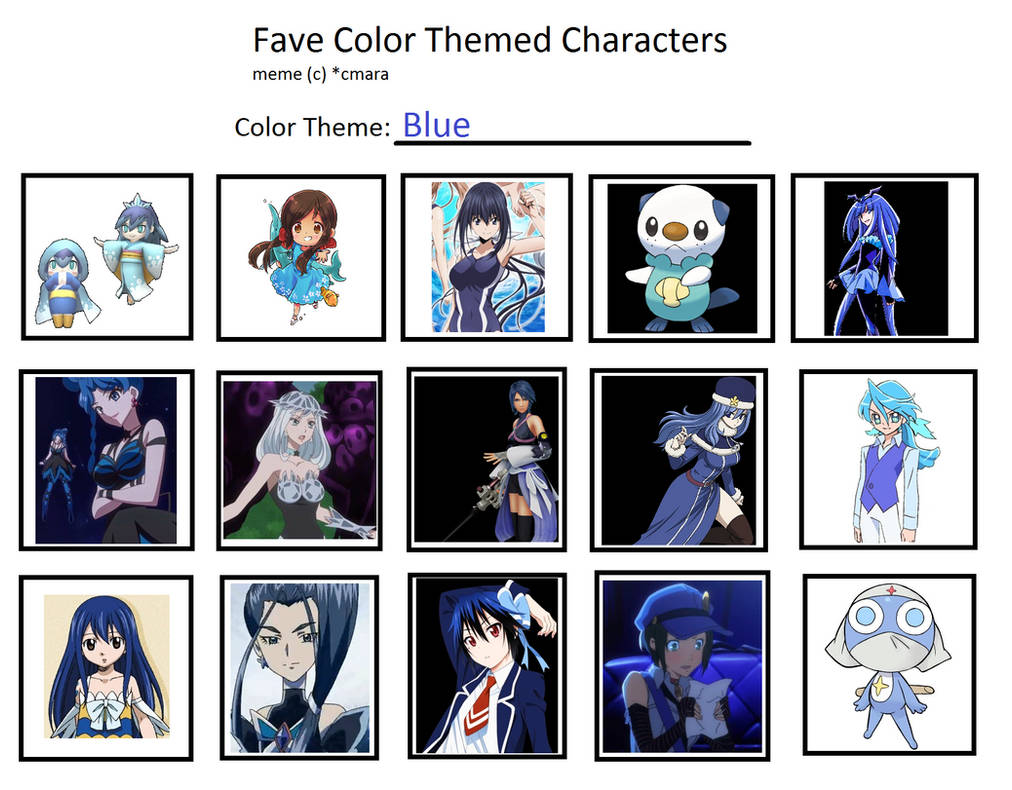 My Fave Blue Associated Characters by ajpokeman on DeviantArt My fave blue associated characters by ajpokeman on deviantart