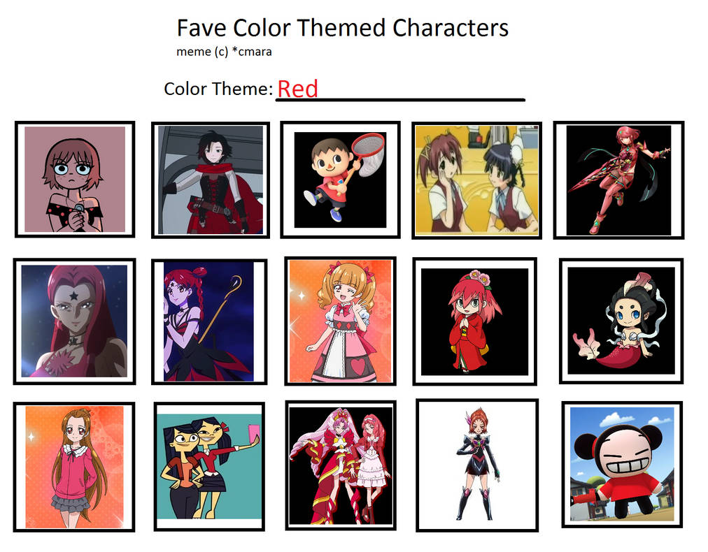 My Fave Red Associated Characters by ajpokeman on DeviantArt