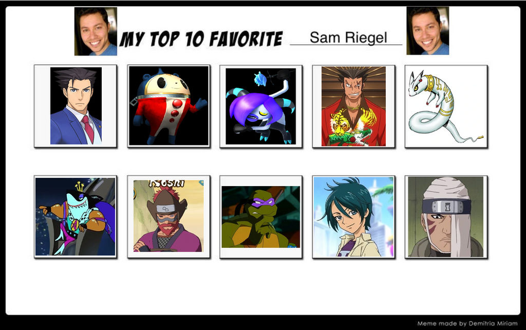 My Top 10 Favorite Sam Riegel Roles by ajpokeman on DeviantArt