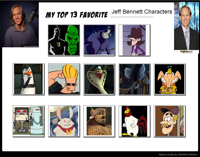 My Top 13 Favorite Jeff Bennett Characters