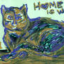 Art Gift - Home Is Where The Cat Is
