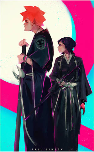 Ichigo + Rukia  : Youtube!! by paulsimeonart